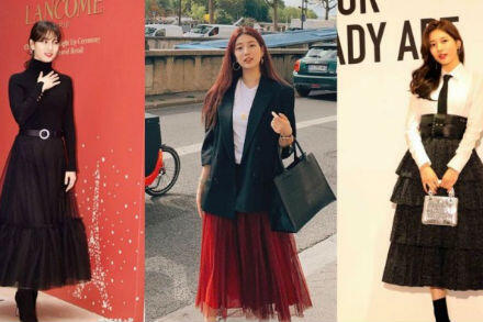 10 Trik Tampil Elegan dan Mewah dengan Rok Panjang ala Suzy! 