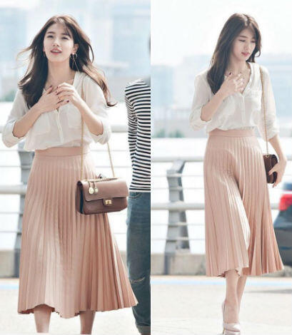 10 Trik Tampil Elegan dan Mewah dengan Rok Panjang ala Suzy! 