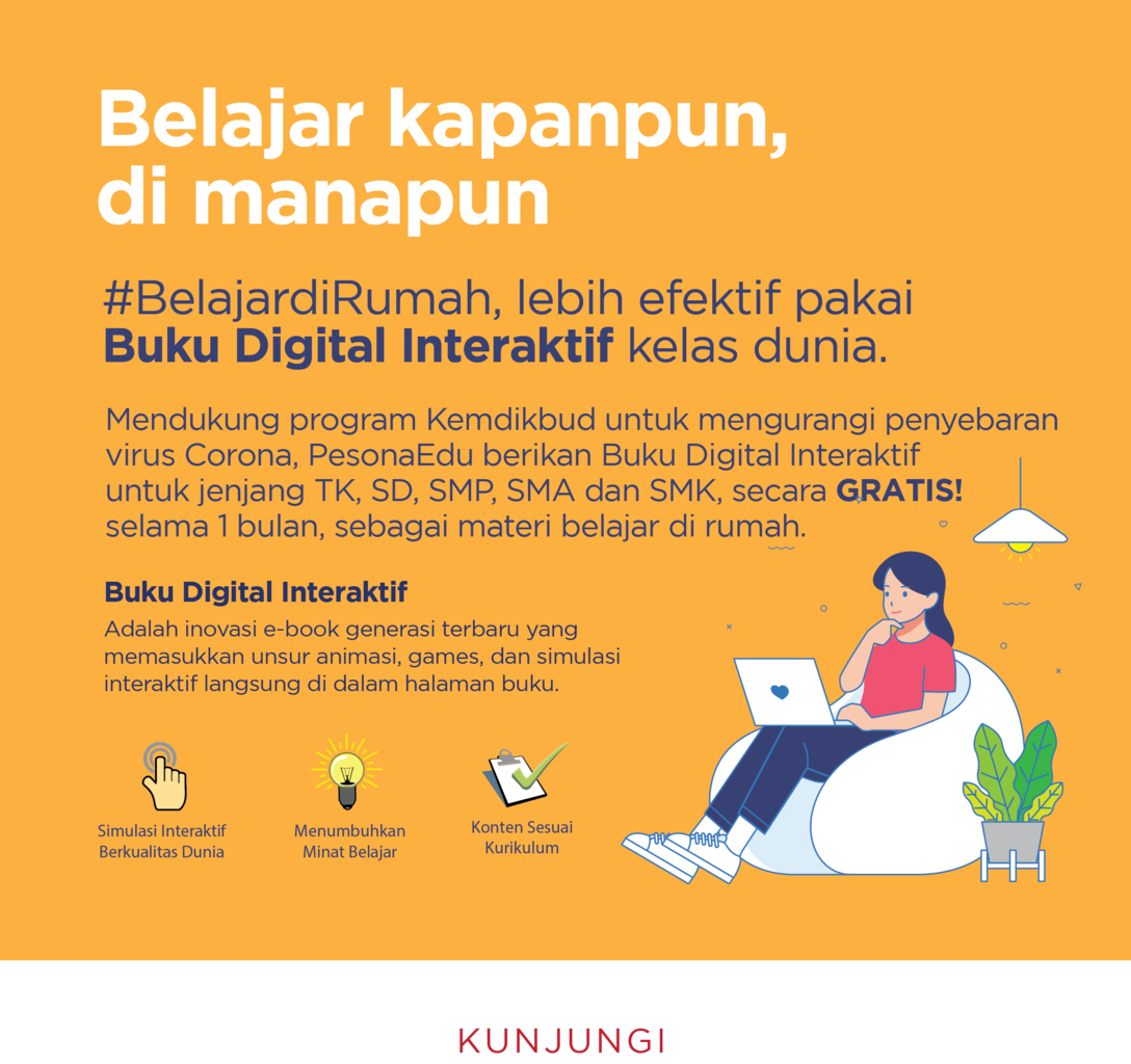 Gratis 1 Bulan PesonaEdu untuk Belajar Di Rumah