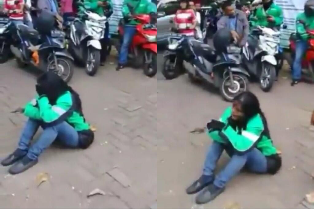 Alhamdulillah! Baim Wong Bantu Sopir Ojol Wanita yang Nangis Kejer Motor Hilang