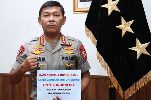 Kapolri Kampanyekan 'Kami Bekerja untuk Kamu' dan 'Kamu di Rumah untuk Semua'