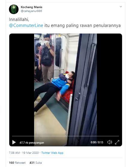 Stop Hoax! Video Berisi Penumpang Kereta yang Kejang-kejang Bukan karena Covid-19