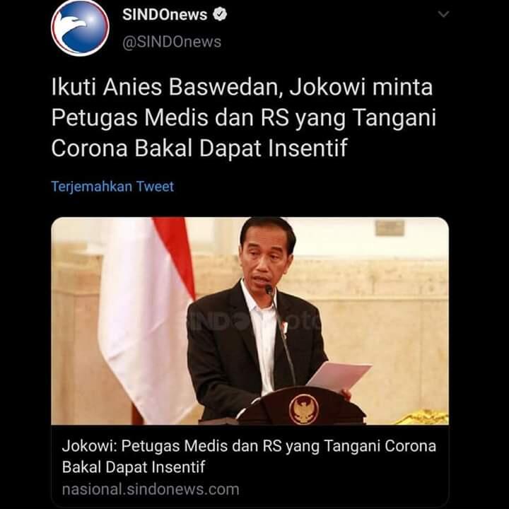 Jokowi: Pemerintah Beri Insentif Petugas Medis dan RS yang Tangani Corona

