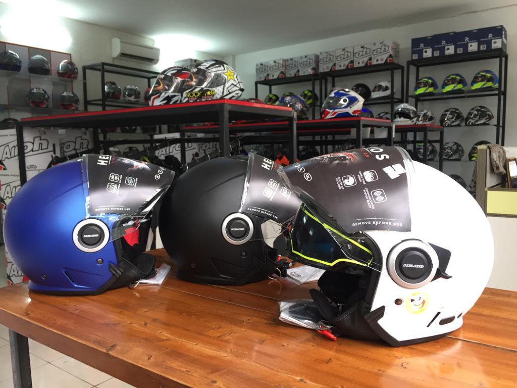 Helm RETRO Mod SKUTIK Gede-Motor Cruiser, AIROH Helios...