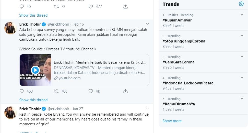 Hashtag #Indonesia_LockdownPlease Jadi Trending di Twitter