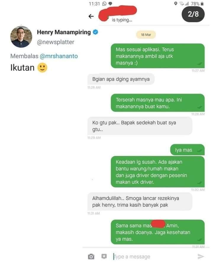 Kebaikan Ditengah Corona, Yang Dilakukan Netizen +62 Pada Ojol Ini Sangat Mengharukan