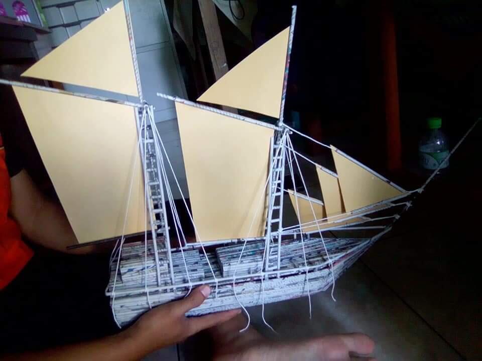 Kerajinan Tangan Dari Koran Bekas Jadi Perahu Super Keren.