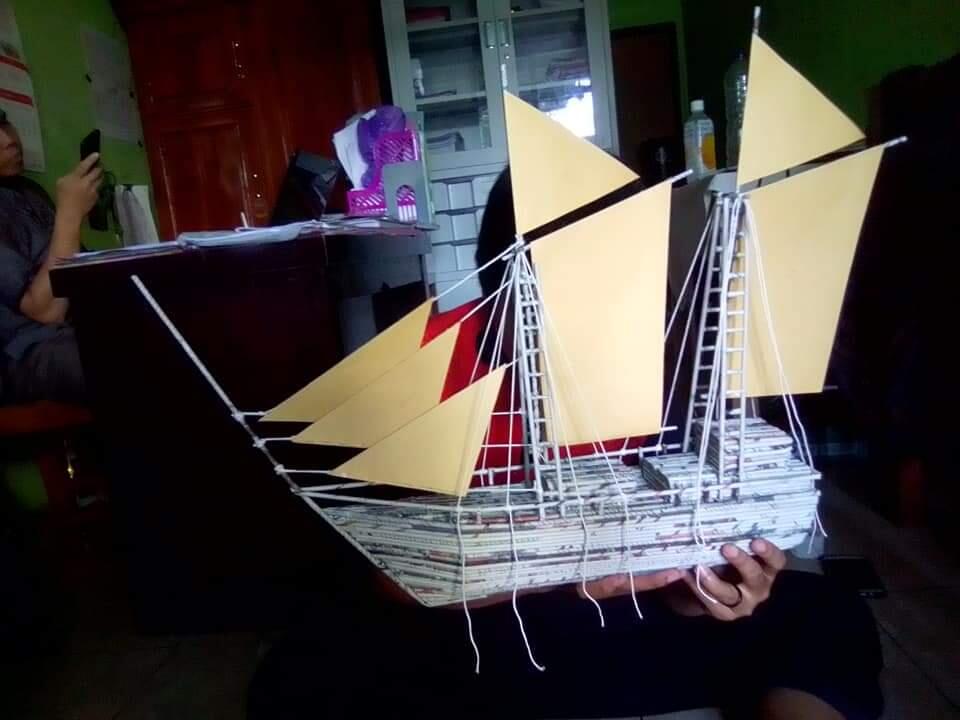 Kerajinan Tangan Dari Koran Bekas Jadi Perahu Super Keren.