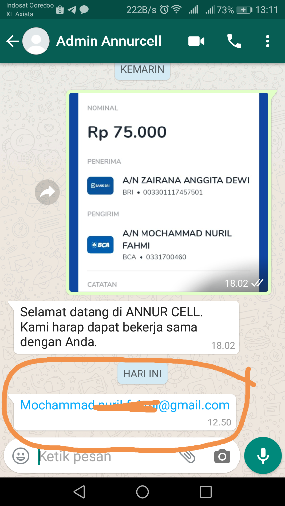 Tidak Bisa Email Otomatis