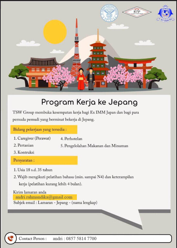 Peluang kerja di Jepang