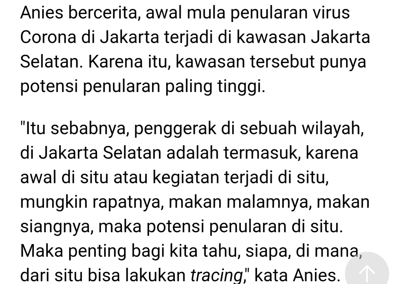 Pasien Positif Corona di Jateng Warga Jaksel,Kenapa Anies Tak Tutup Jaksel Dari Awal?