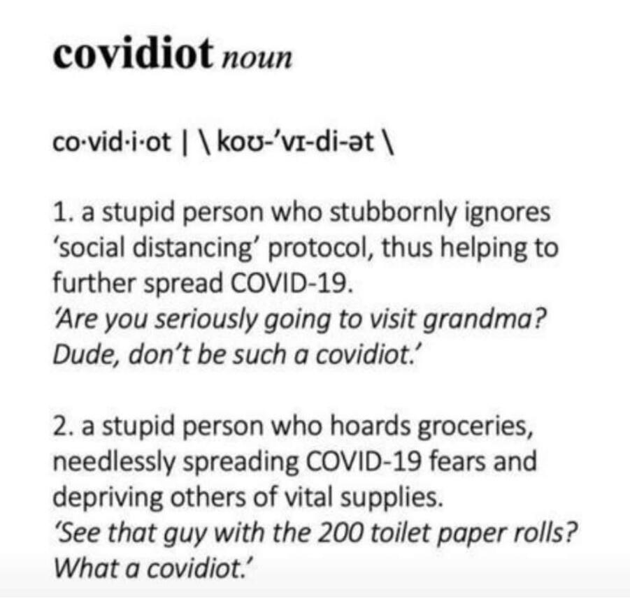 Covidiot, Istilah Baru untuk Orang yang Meremehkan Virus Corona