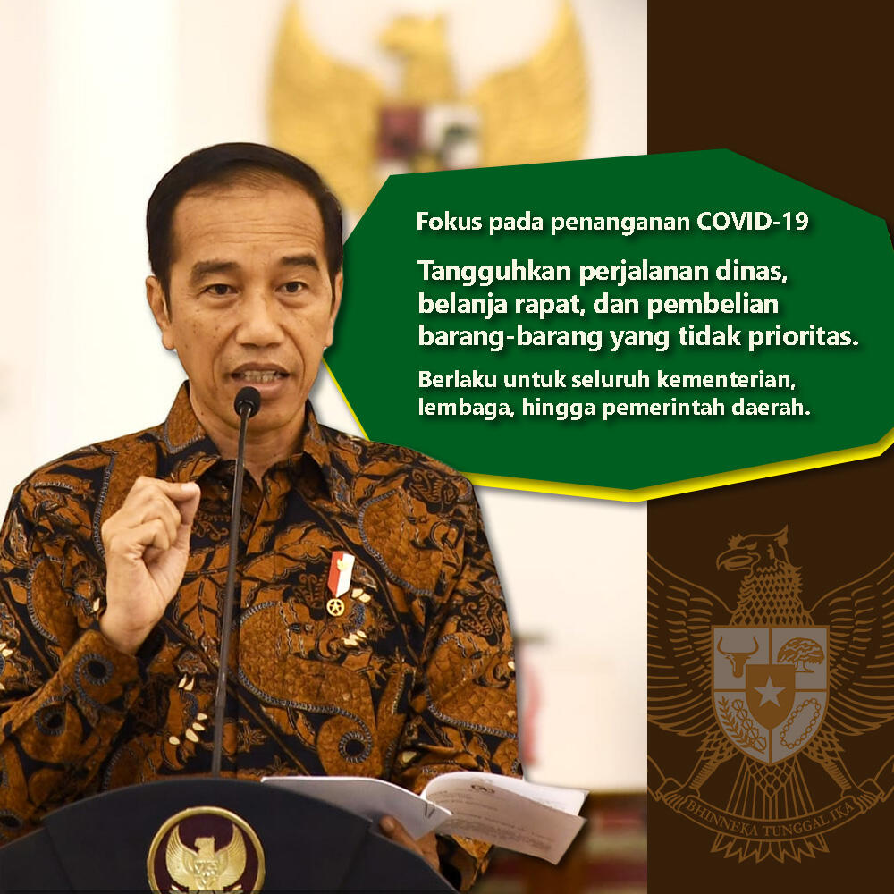 Presiden Minta Agar Anggaran Yang Tidak Diperlukan Untuk Menangani Penyebaran Corona
