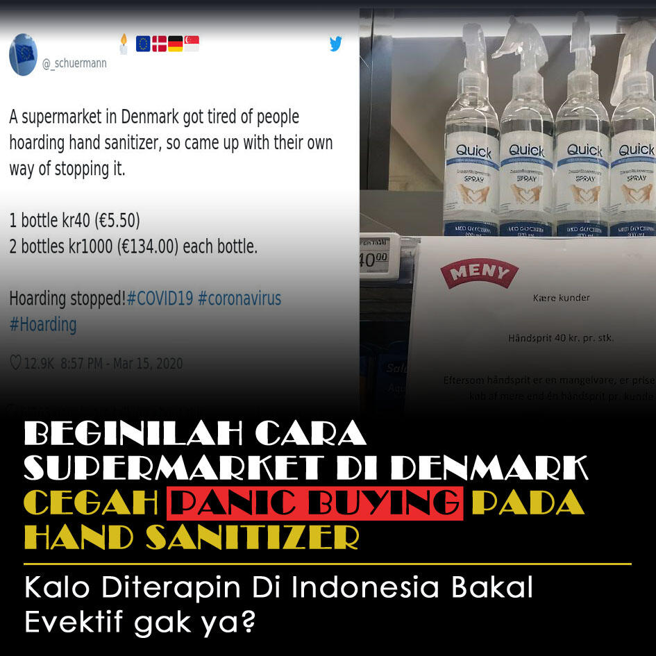 Beginilah Cara Supermarket Di Denmark Cegah Panic Buying Hand Sanitizer