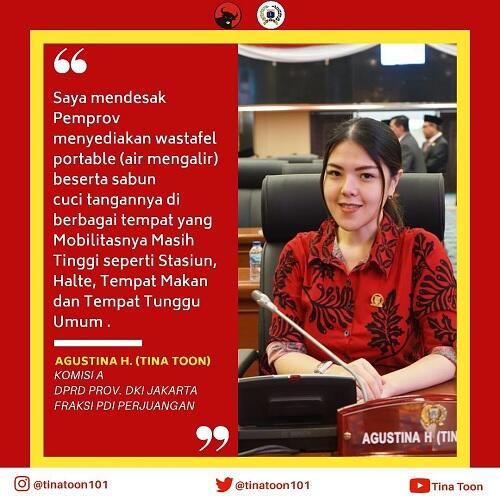 Tina Desak Anies Segera Alokasikan APBD Untuk Tangani Corona