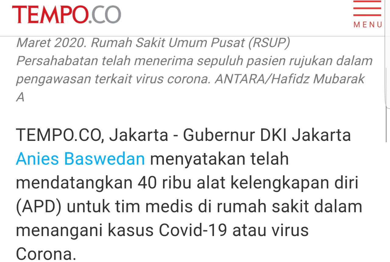 Tina Desak Anies Segera Alokasikan APBD Untuk Tangani Corona