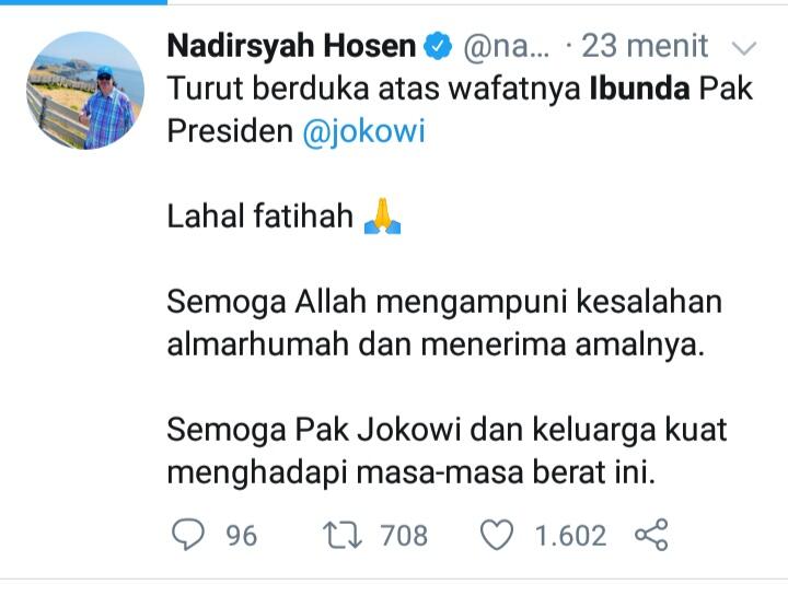 BREAKING NEWS : Ibunda Jokowi Wafat