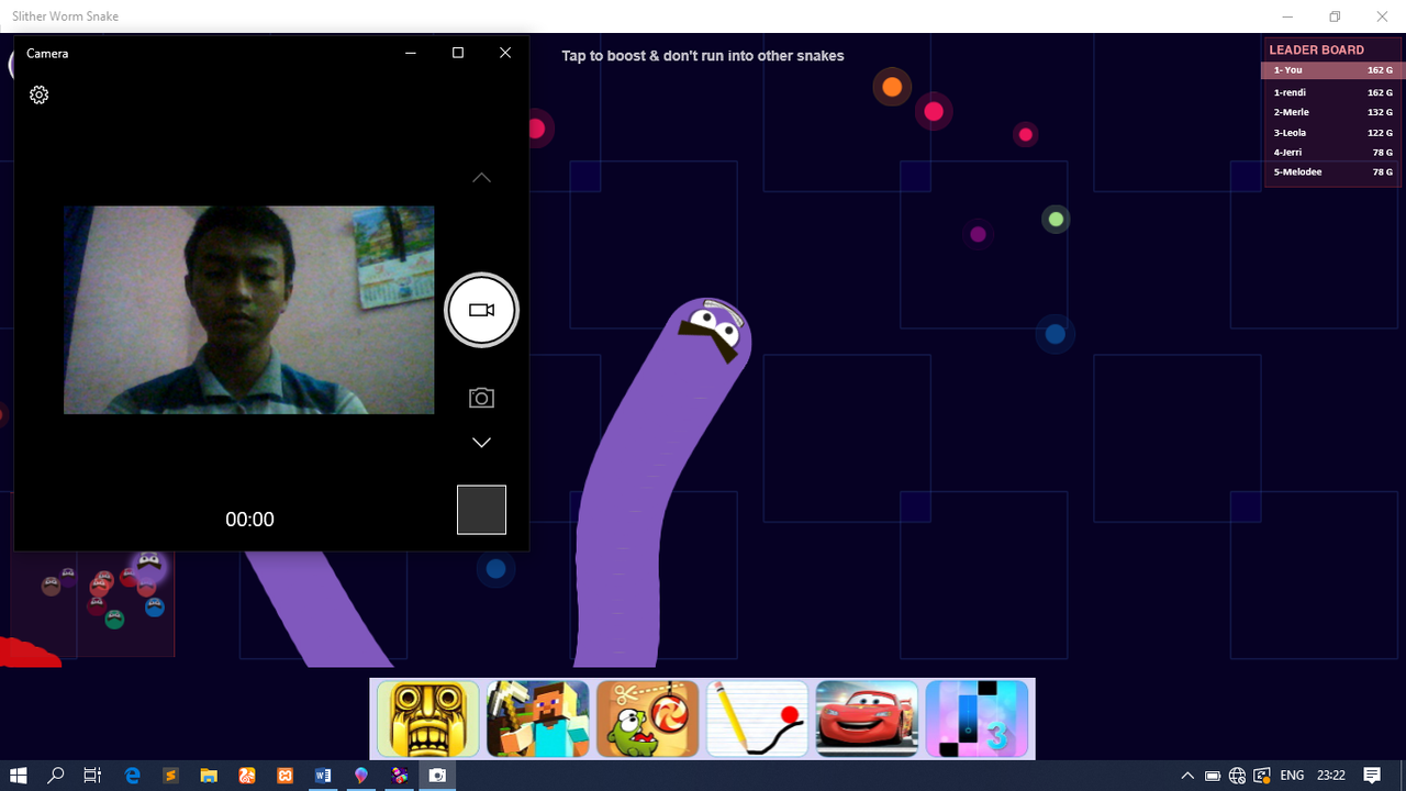 “#mumpungdirumah Main game hits Slither.io dan Buat game yang keren di laptop/HP”