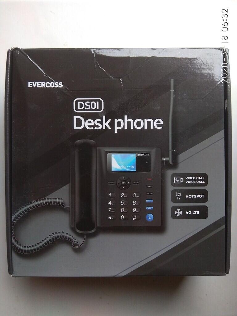 &#91;REVIEW&#93; Deskphone Evercoss DS01 telepon 4G LTE wifi hotspot call chat vc multifungsi