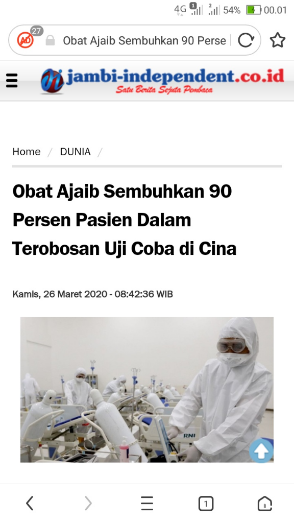 Ilmuwan Sebut Obat Radang Sendi Bisa Sembuhkan Pasien Virus Corona
