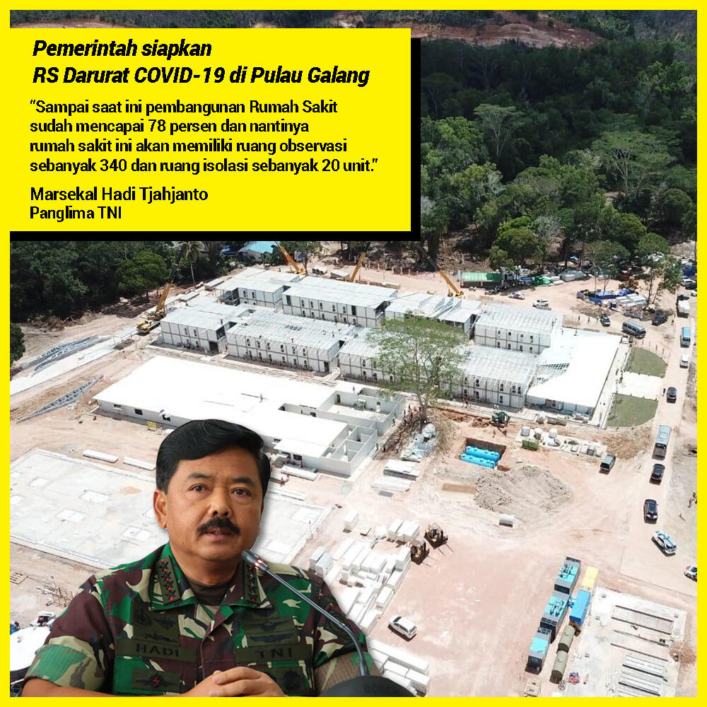 Pemerintah Siapkan RS Darurat COVID-19 di Pulau Galang