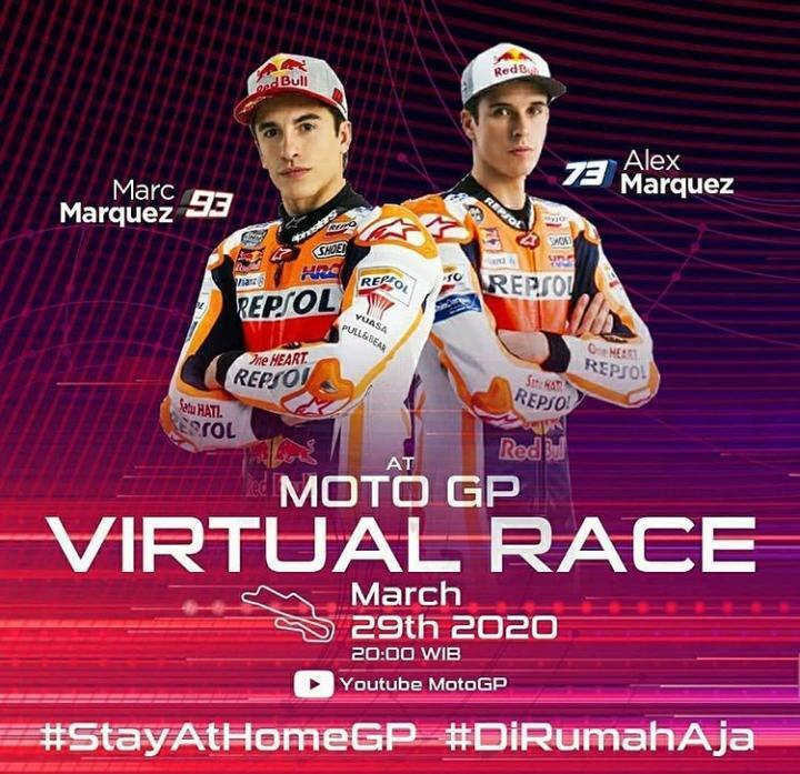 Balap Motor MotoGP Resmi Secara Virtual Di Menangkan Alex Marquez