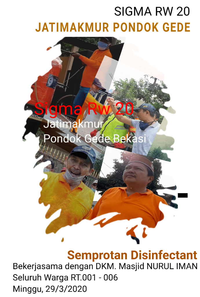 Penyemprotan Disinfectant RW 020 Jatimakmur Pondok Gede Bekasi