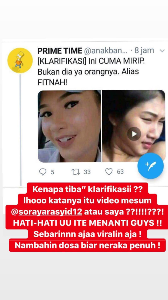Video Mesum Mirip Soraya Rasyid Dan Angela Tee