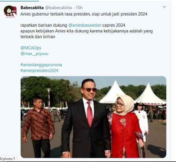 Heboh Twit Babe Cabita Dukung Anies Baswedan Jadi Presiden 2024