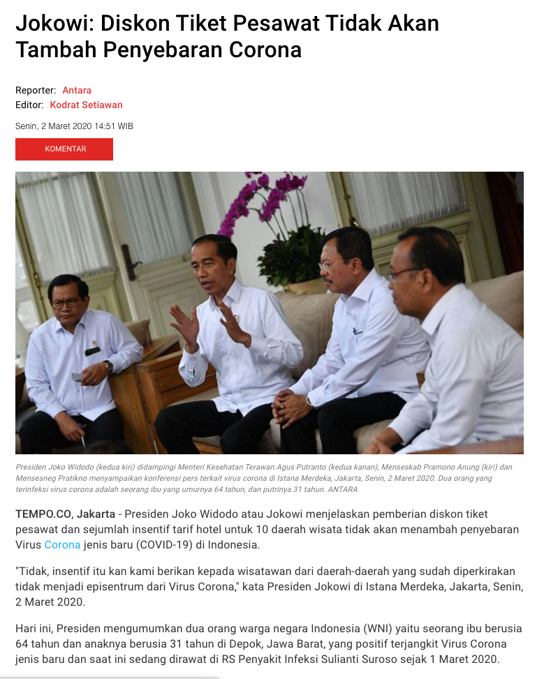 Presiden Jokowi Resmi Digugat karena Dianggap Lalai Antisipasi Corona