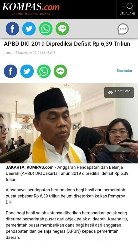 Anies Tagih Dana Bagi Hasil Rp 7,5 T