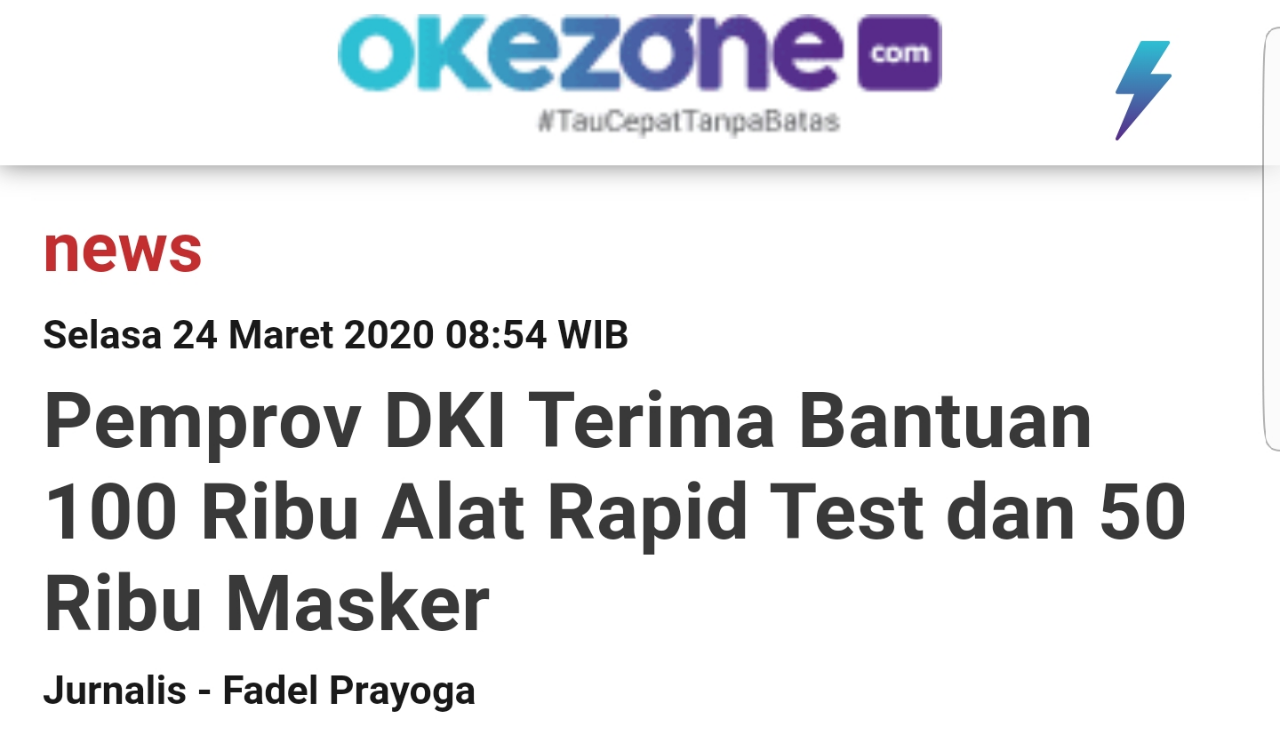 UPDATE: Lamban,Baru 20.532 Warga Jakarta Jalani Rapid Test Covid19, 428 Orang Positif