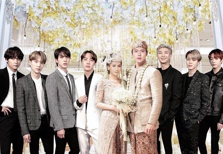 Ketika Tata Janeta &lsquo;Halu&rsquo; Menikah dengan Hyun Bin, BTS Jadi Tamu Undangan