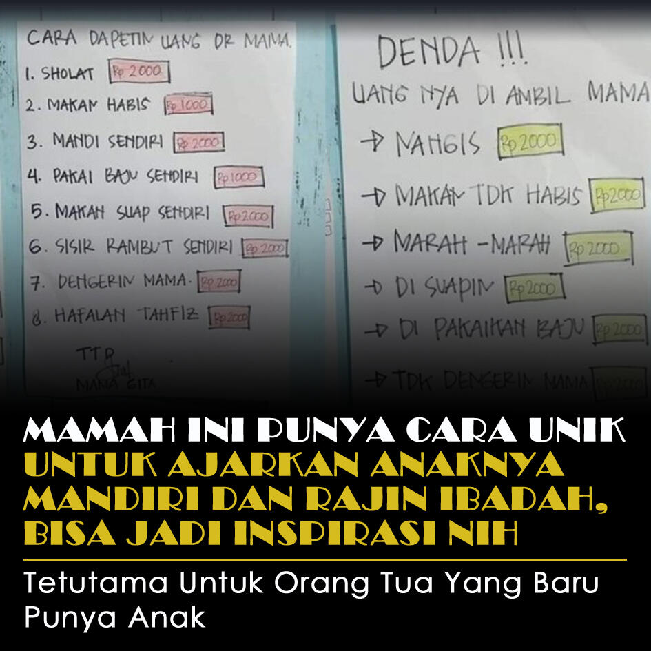 Mamah Ini Punya Cara Unik Untuk Ajarkan Anaknya Mandiri Dan Rajin Ibadah, Dicoba Gaes