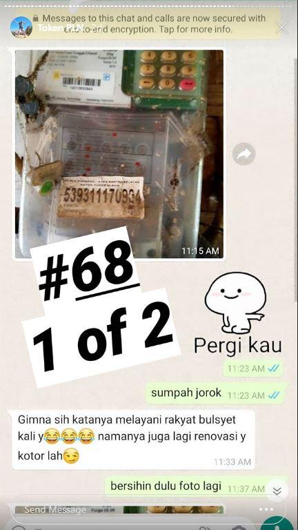 Salah Sambung minta Token di HOT Line Whatsapp PLN