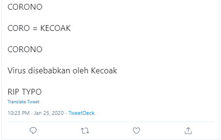 8 Foto Typo Seputar Corona Ini, Dijamin Bikin Ngakak Abis