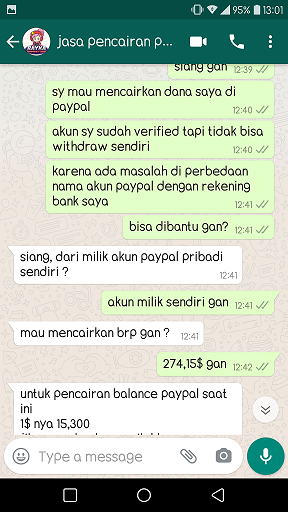 Jual Jasa Penampungan / Pencairan / Pembelian Balance Saldo Paypal