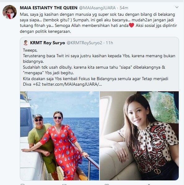 Maia Estianty dan Roy Suryo Perang di Twitter