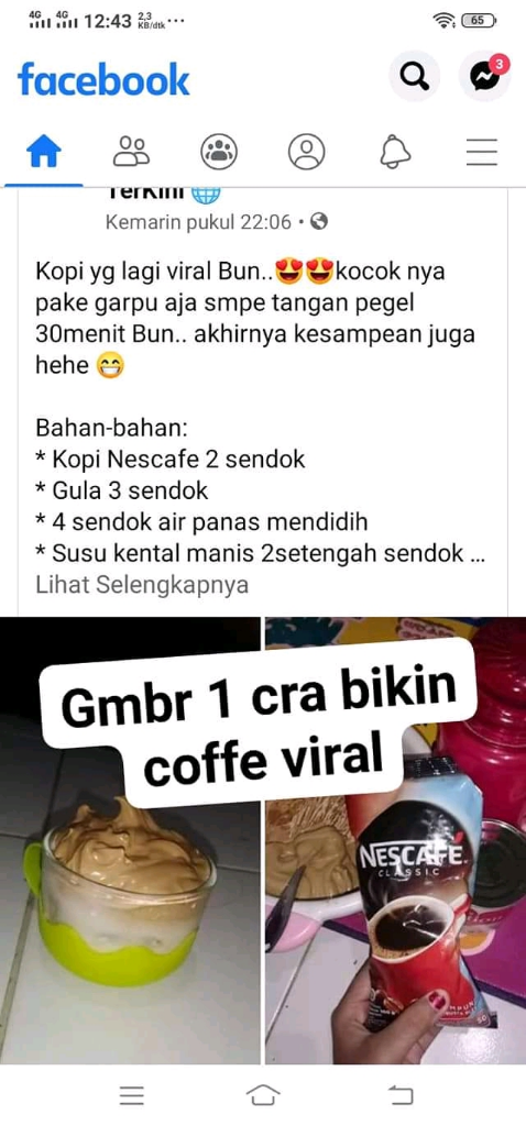 Viralnya Dalgona Coffe, Seorang Perempuan Bernasib Naas