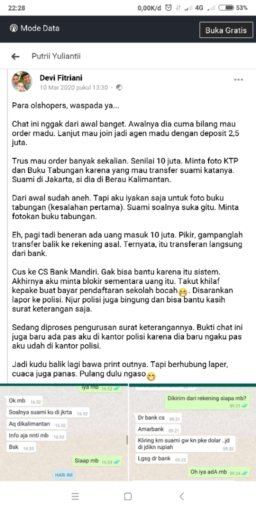 Hati-hati Untuk Olshop, Modus Penipu Meminta Buku Rekening