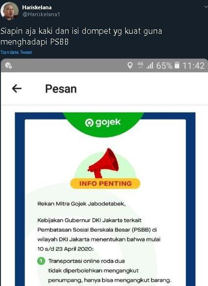 Begini Suasana Hari Pertama PSBB Jakarta, Publik: Siapin Kaki dan Dompet