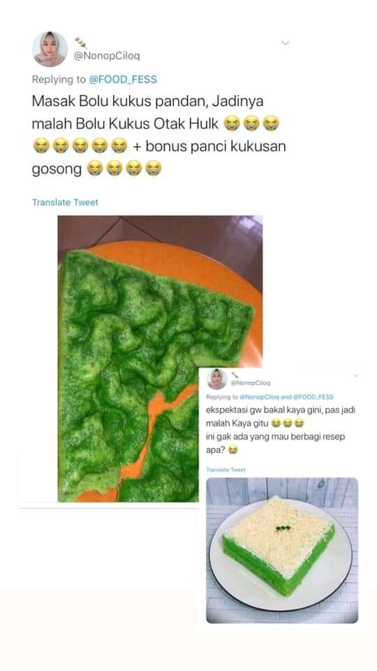 Kocak! Netizen Semangat Masak Walaupun Hasilnya Gagal dan Ambyar