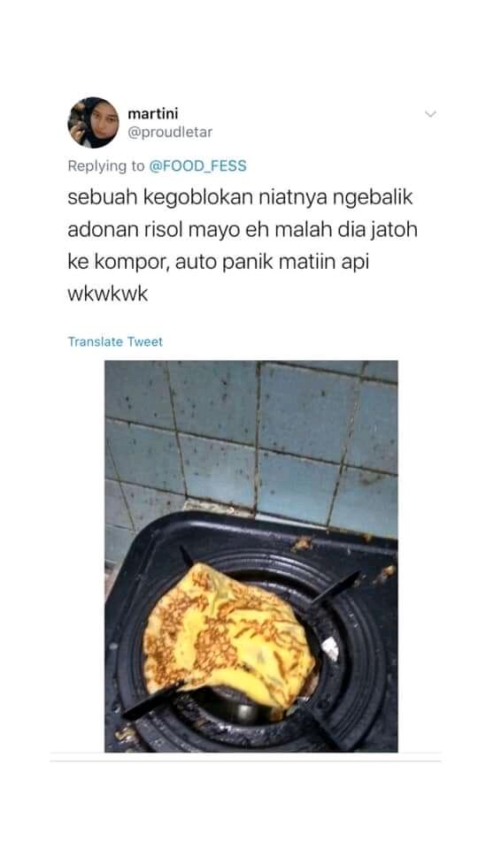 Kocak! Netizen Semangat Masak Walaupun Hasilnya Gagal dan Ambyar