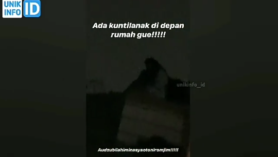 Mengerikan, Penampakan Kuntilanak di Atap Rumah Beredar di Media Sosial! Prank Bukan?