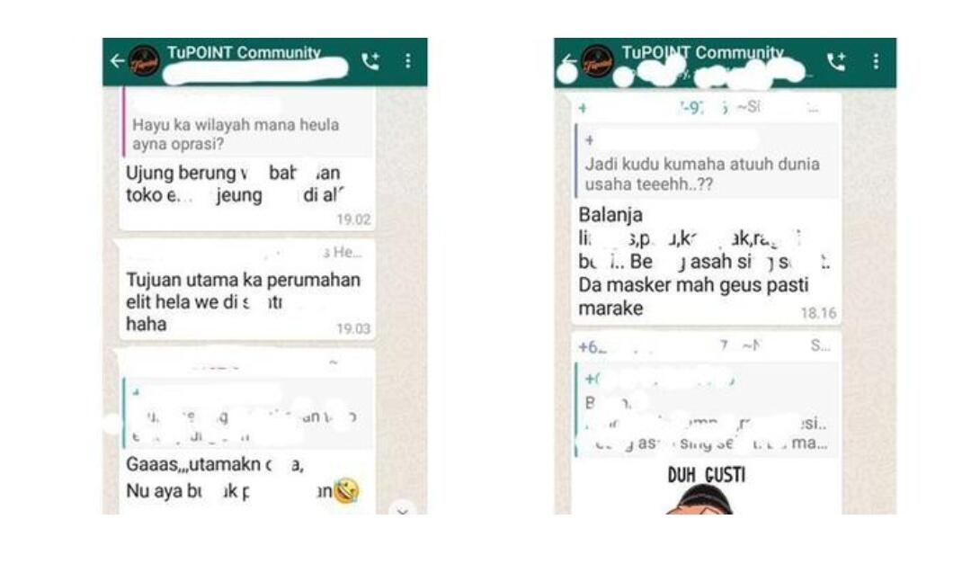 Chat Whatsapp Komunitas Ojol Kota Bandung Dikecam,Provokasi Aksi Kriminal SARA