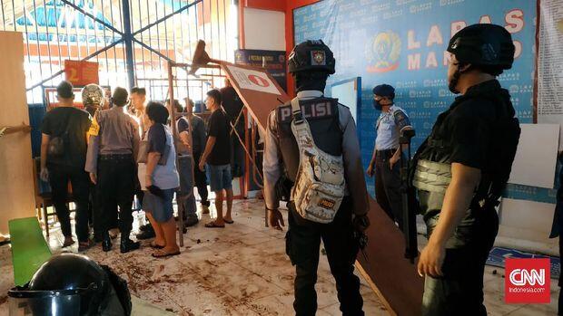 Lapas Tuminting Manado Masih Mencekam, Satu Napi Tertembak
