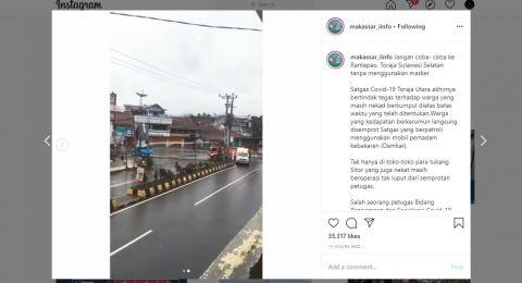 Tak Pakai Masker di Toraja, Siap-siap Disemprot Petugas Hingga Basah Kuyup