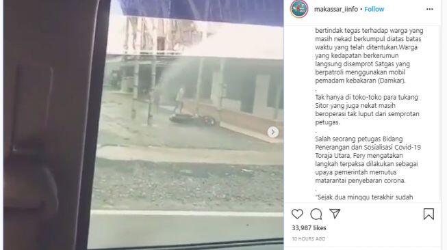 Tak Pakai Masker di Toraja, Siap-siap Disemprot Petugas Hingga Basah Kuyup