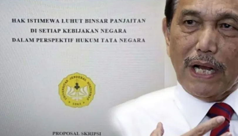 Viral Cover Proposal Skripsi "Hak Istimewa Luhut Binsar Panjaitan" Berlogo Unsoed...