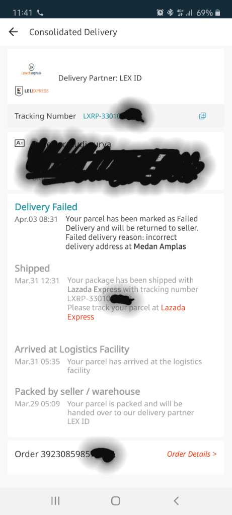 LAZADA EXPRESS INDONESIA TIDAK BERTANGGUNG JAWAB!